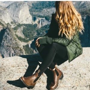 Antique brown heeled boots